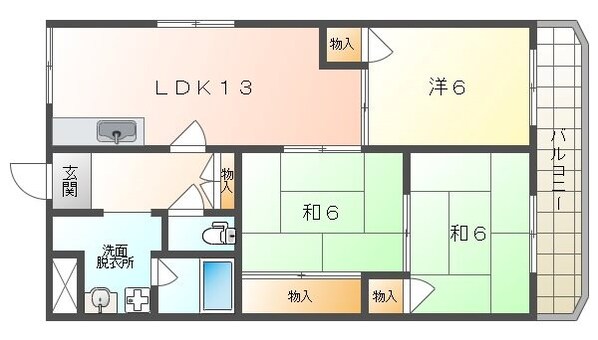 ホープビラの物件間取画像